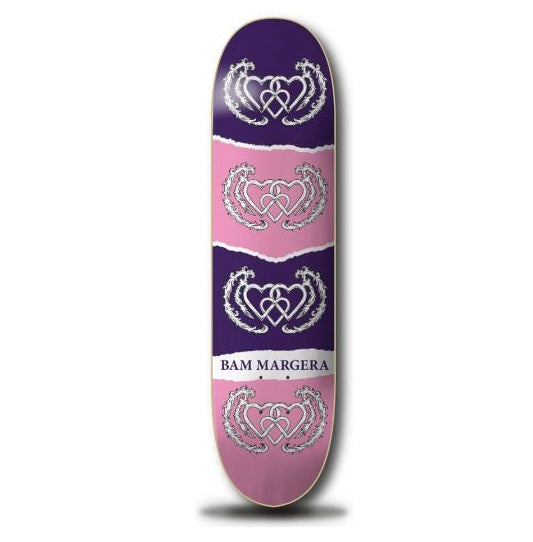 Heart Supply Bam Margera Three Hearts Deck Purple/Pink 8.25"   Deck