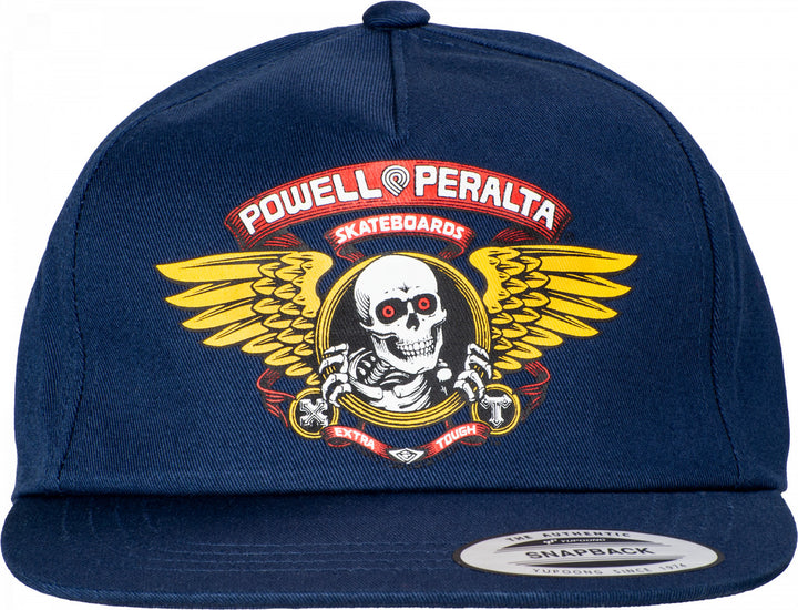 Powell Peralta Winged Ripper Snap Back Cap - Navy   Snapback
