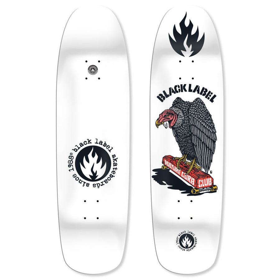 Black Label - Skateboard - Deck - Vulture Curb Club 8.88” Full White Dip Skateboard Deck   Deck