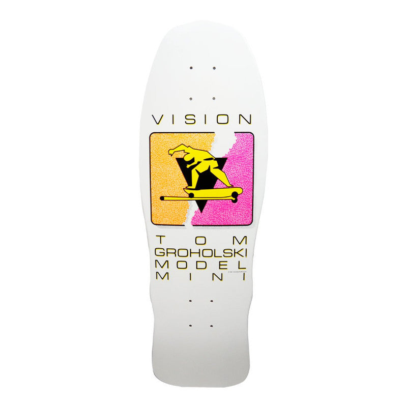 Vision Street Wear - Skateboard - Deck - Vision Groholski Hurricane 9.5" Old School Skateboard Deck White   Deck