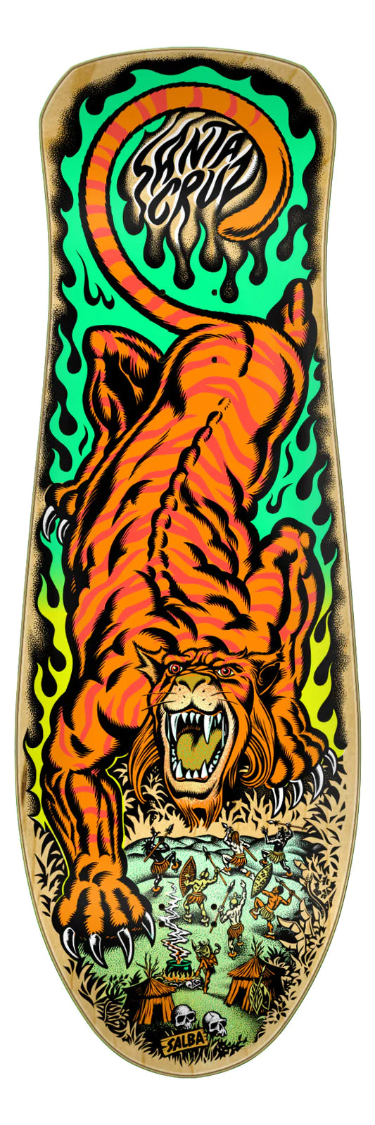 Planche de skateboard réédition Salba Tiger Santa Cruz de 10,3 pouces