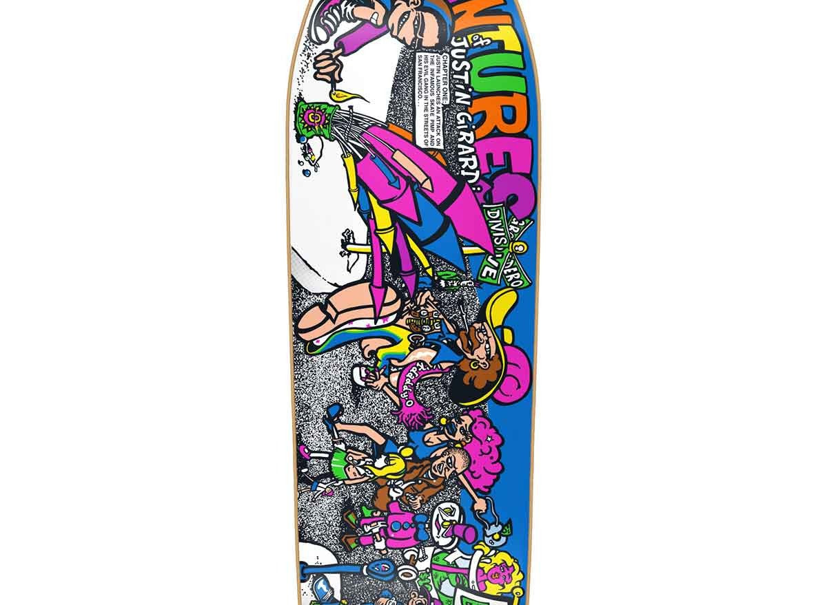9.72x31.4 New Deal Adventures Of Justin Girard HT Re-Issue Deck - Multi - SkateTillDeath.com