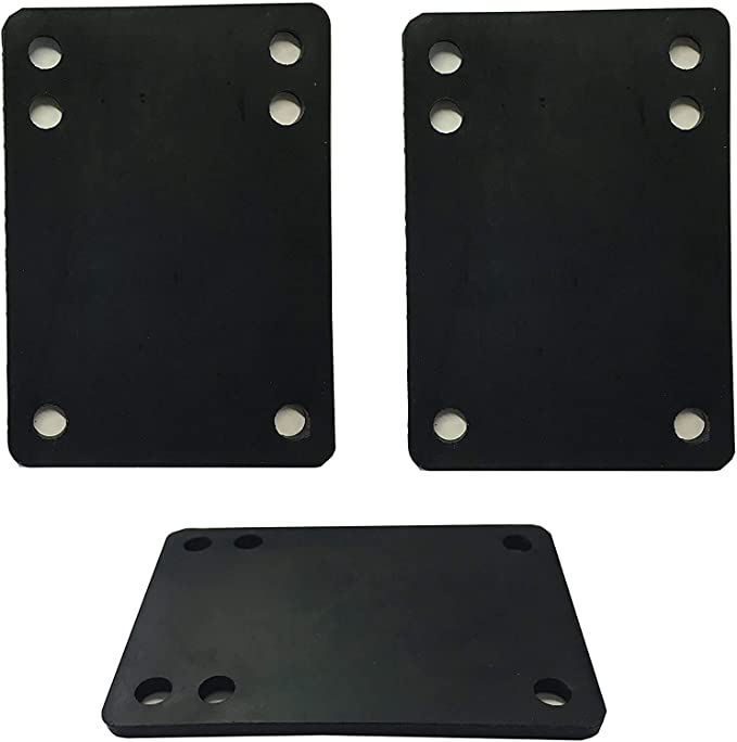 Blank - Skateboard - Hardware - Pad Riser Pad 1/8" (3Mm) Black Rubber   Hardware