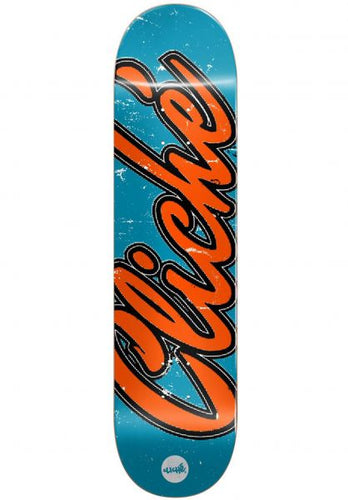 Load image into Gallery viewer, Cliche - Skateboard - Deck - Old Logo Rhm 8&quot; (Blue/Orange) Deck
