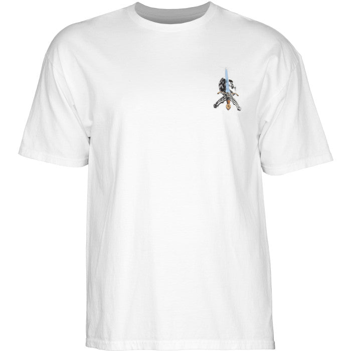T-Shirt Powell Peralta Skull and Sword - White