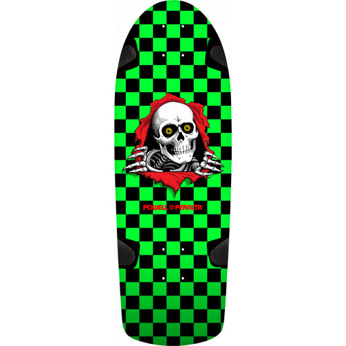 Load image into Gallery viewer, Powell - Skateboard - Deck - Og Ripper Sp0 Checker &#39;13&#39; 10&quot; (Green/Black) Deck
