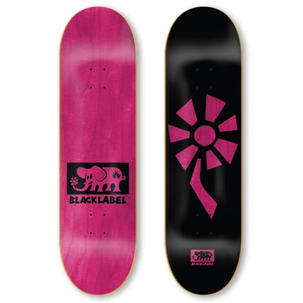 Black Label - Skateboard - Deck - Flower Power 8.25" (Black/Pink) Deck