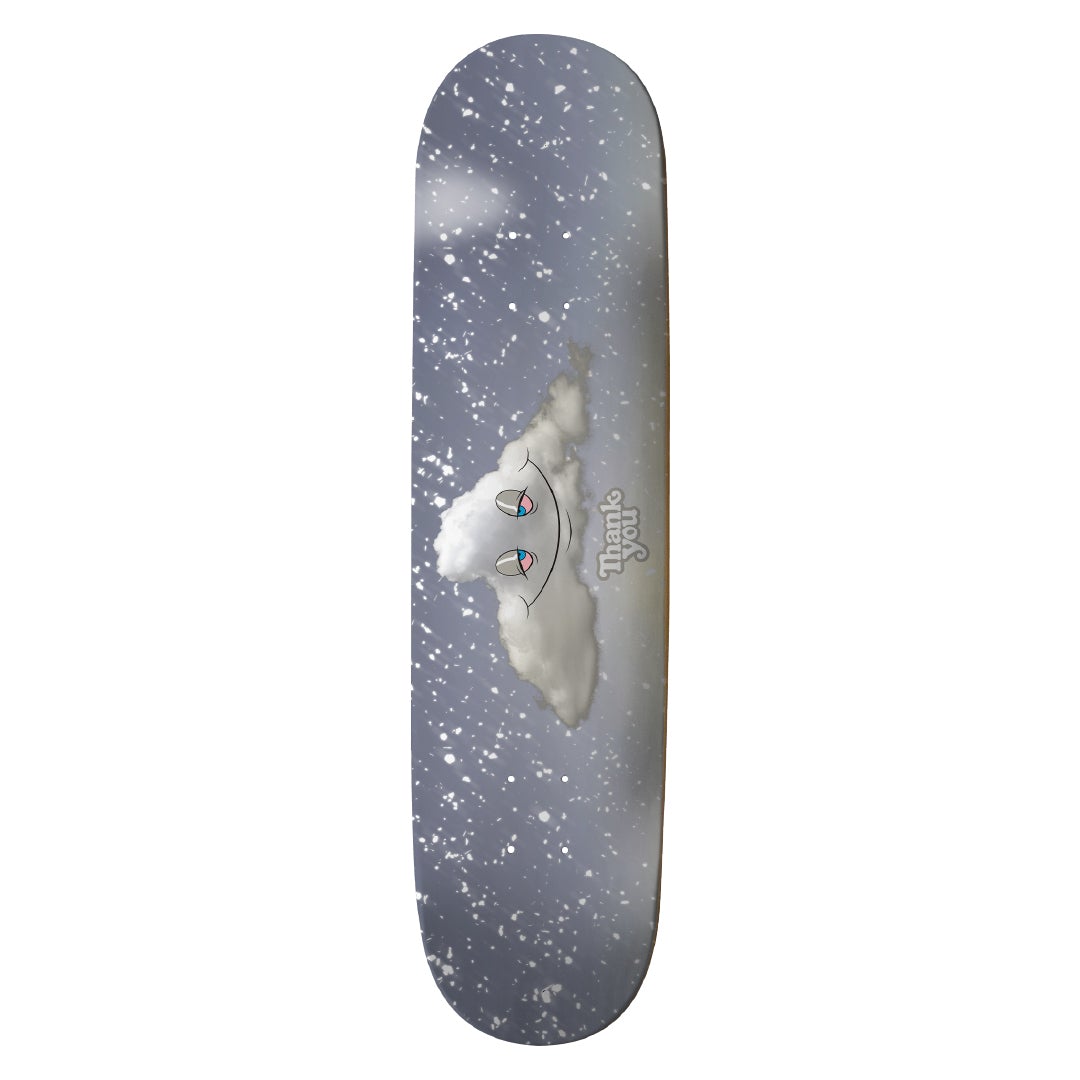 Thank You - Skateboard - Deck - Head In The Snow Clouds  8.5" (Grey) Deck