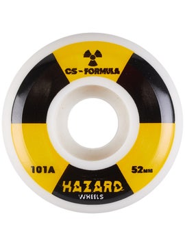 Hazard - Skateboard - Wheels - Radio Active Cs -Conical 52mm (White) Wheels