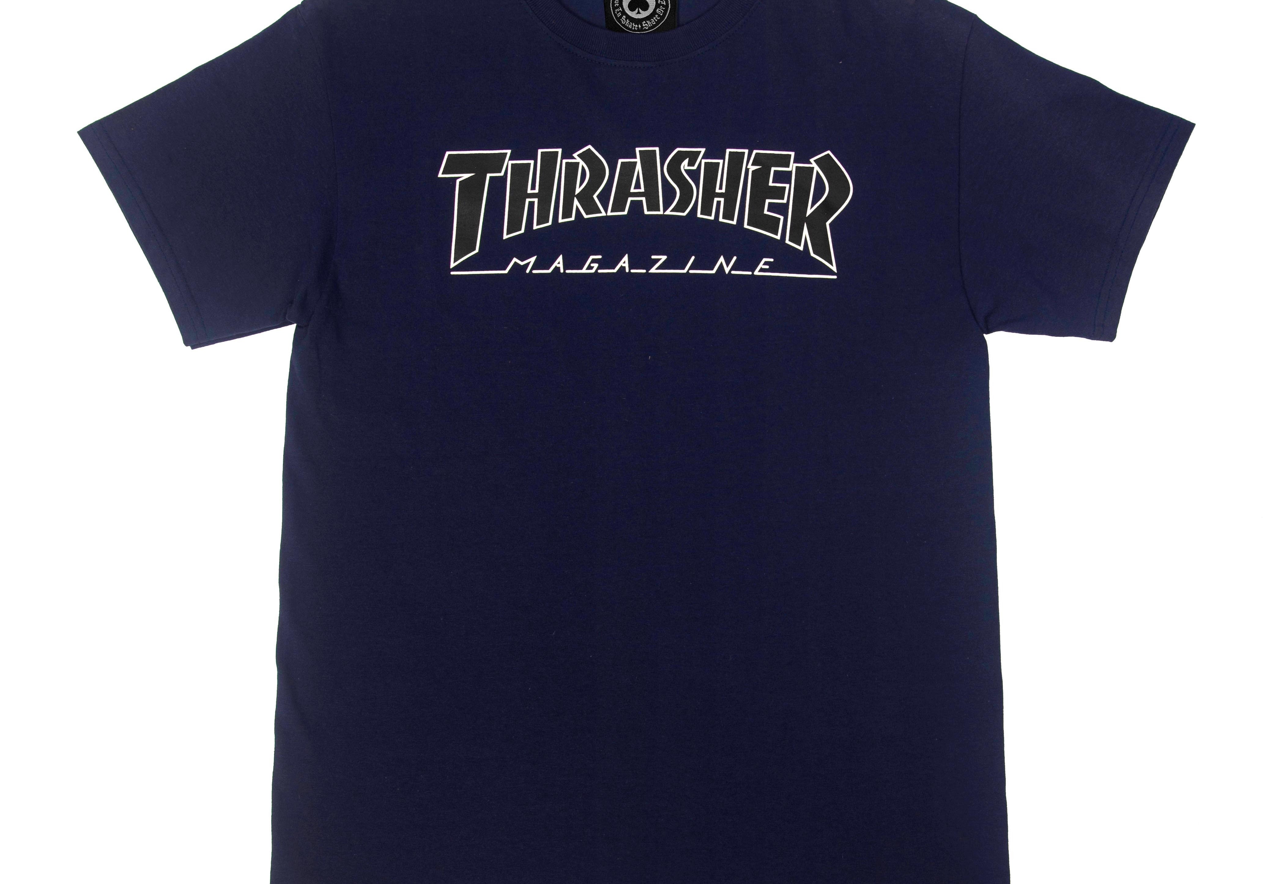 Thrasher T-ShirtOutlined Navy/Black
