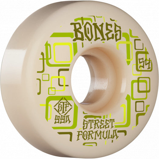 Bones  - Skateboard - Wheels - Retros Stf V3 Slims 54mm 99A (White) Wheels