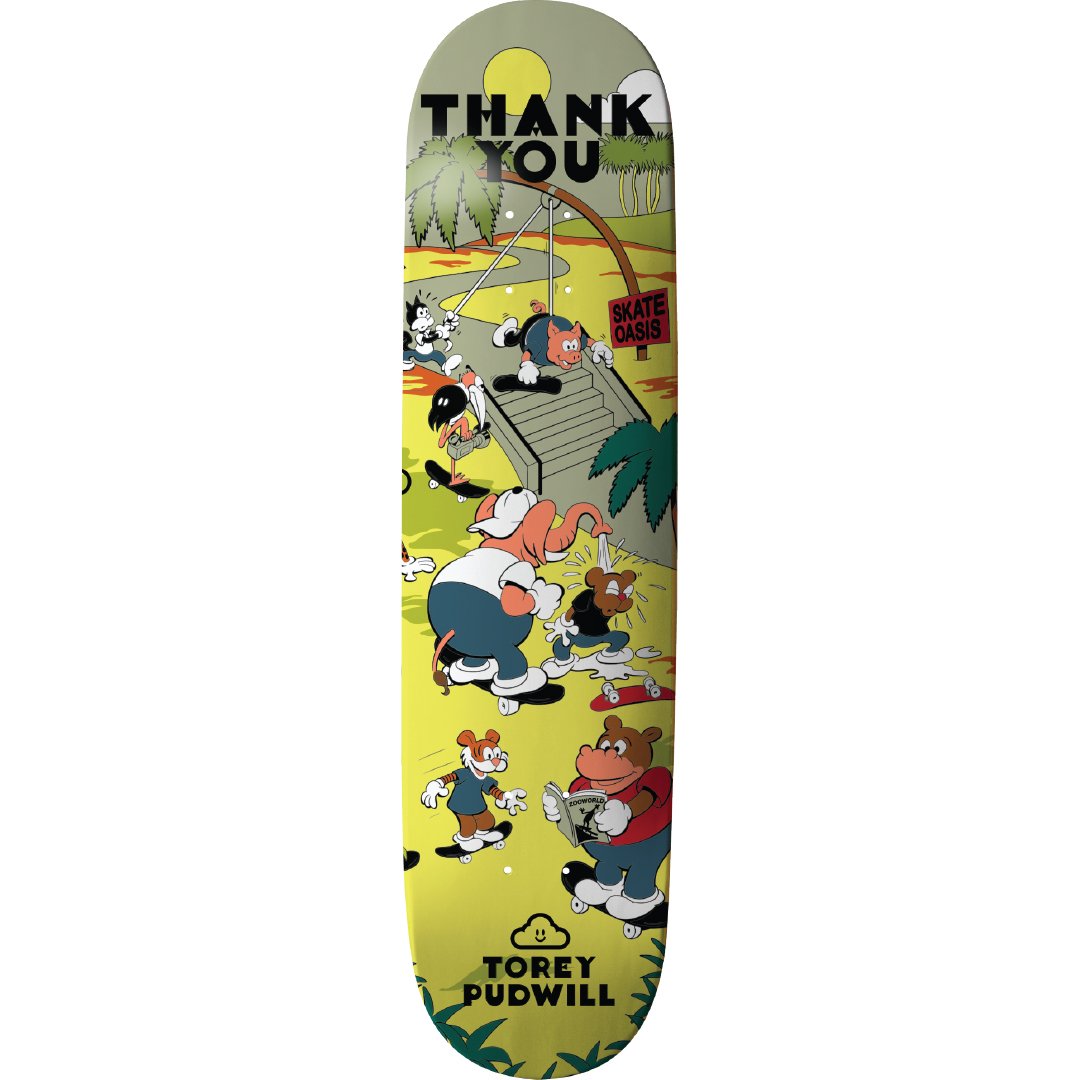 Thank You - Skateboard - Deck - Torey Pudwill Skate Oasis 8.25" (Multi) Deck