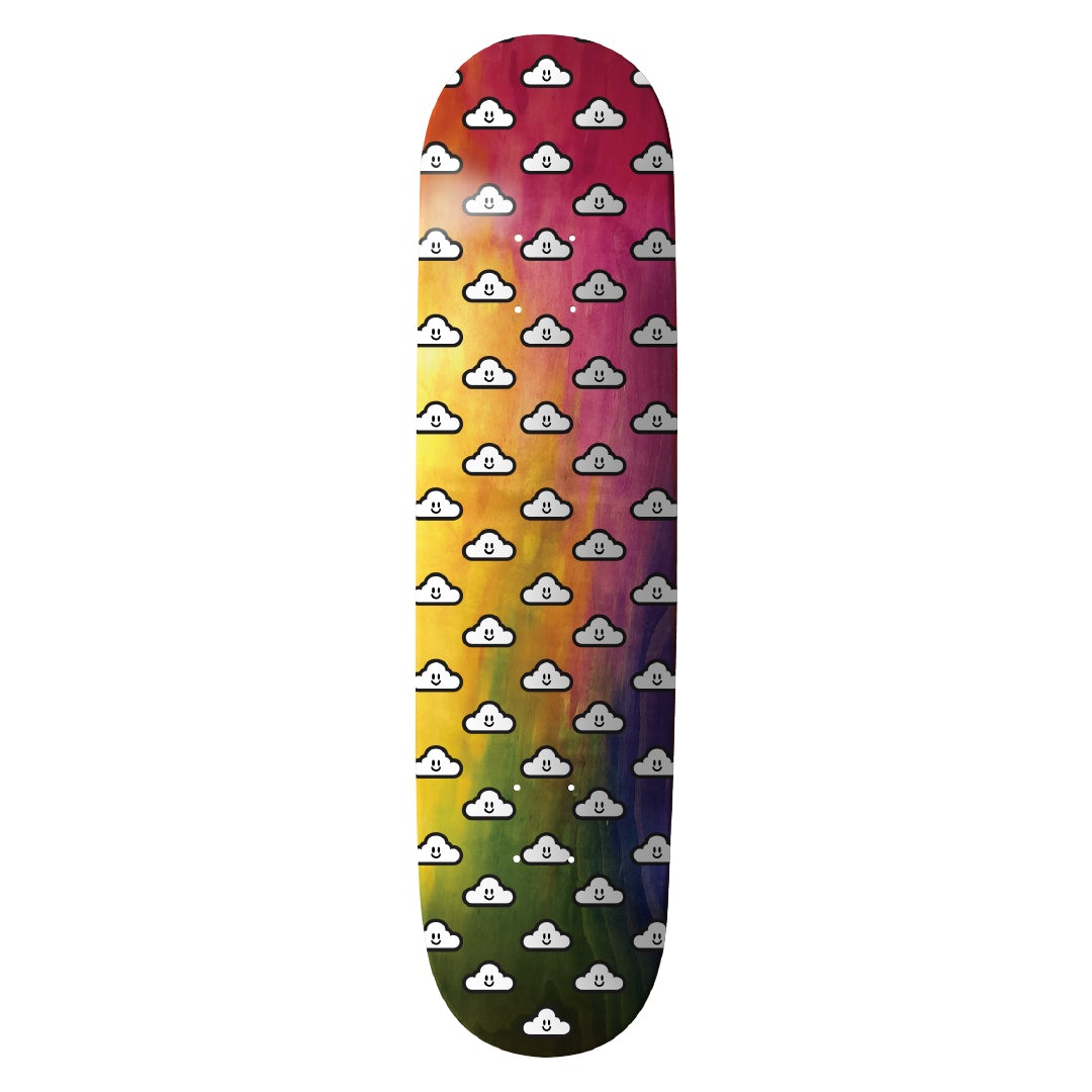 Thank You - Skateboard - Deck - Tie Dye Woodgrain Good Clouds  8.5" (Tie Dye) Deck