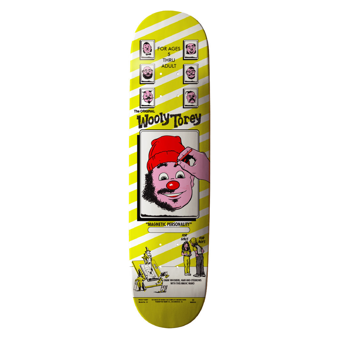 Thank You - Skateboard - Deck - Torey Pudwill Wooly  8.25" (Yellow) Deck