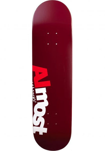 Load image into Gallery viewer, Almost - Skateboard - Deck - Most Hyb 8&quot; (Burgundy) Deck
