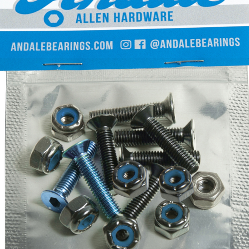 Load image into Gallery viewer, Andale - Skateboard - Hardware - Allen Hardware 7/8&quot; 10 Pk  (Blue) Hardware
