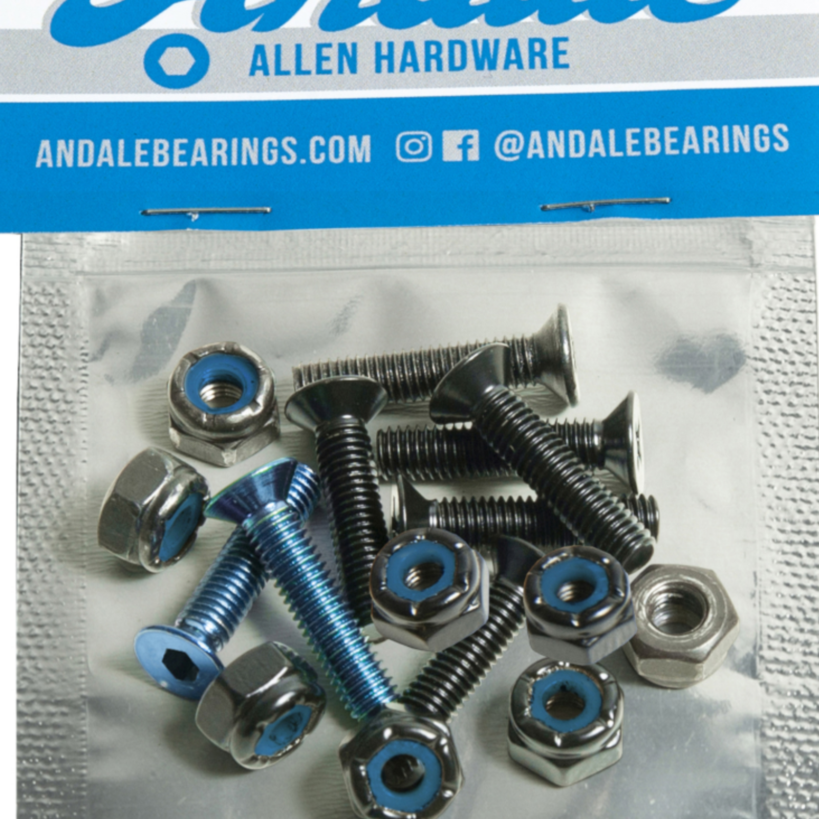 Andale - Skateboard - Hardware - Allen Hardware 7/8" 10 Pk  (Blue) Hardware