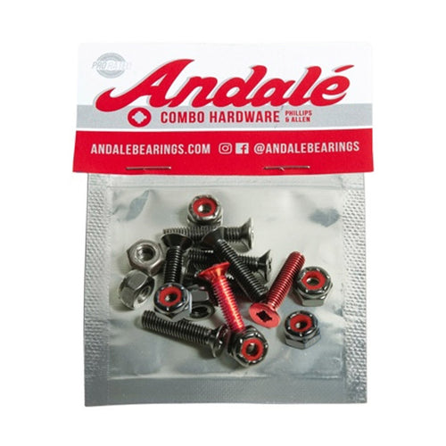 Load image into Gallery viewer, Andale - Skateboard - Hardware - Combo Hardware 7/8&quot; 10 Pk  (Red) Hardware

