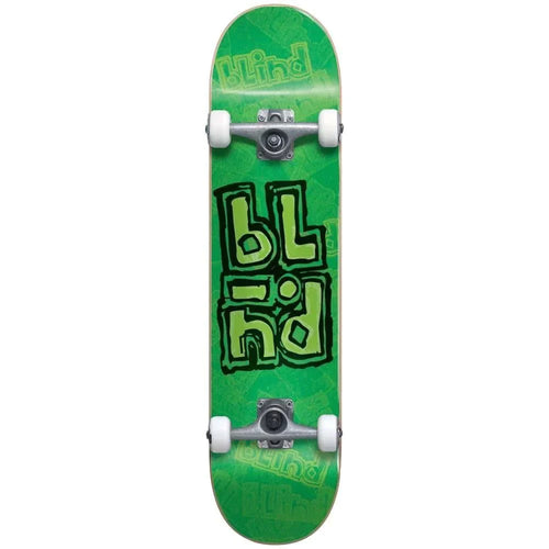 Load image into Gallery viewer, Blind OG Stacked Stamp Factory Complete Skateboard Green 8&quot; - SkateTillDeath.com
