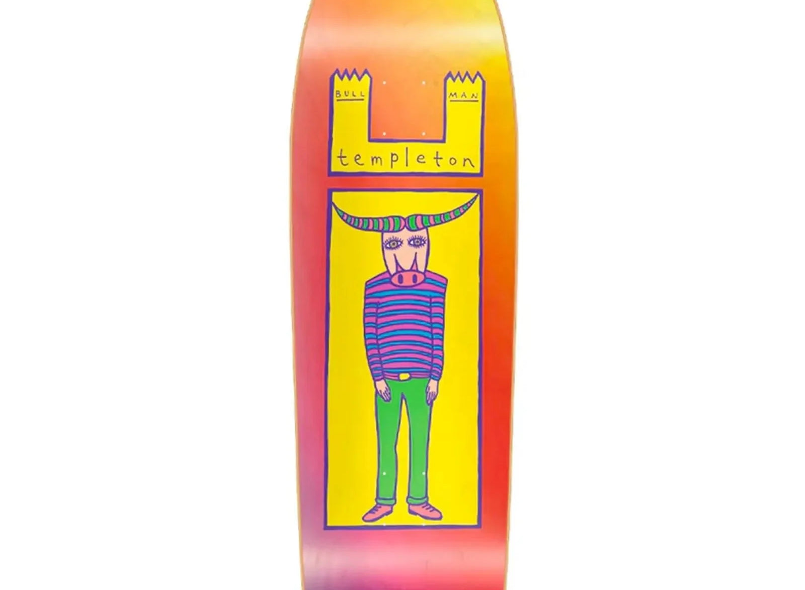 New Deal Ed Templeton Bullman HT Neon Skateboard Deck - SkateTillDeath.com