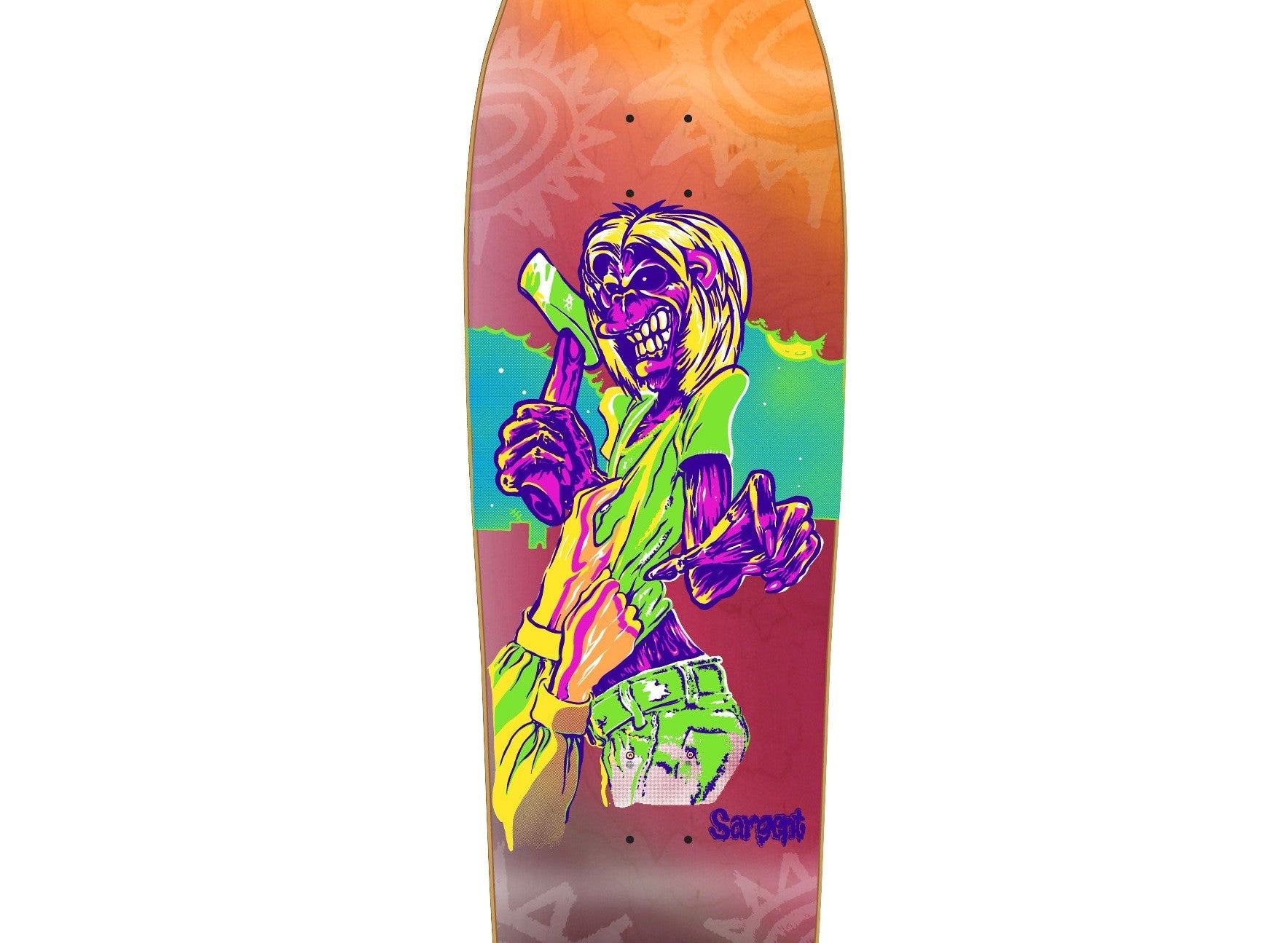 New Deal Sargent Killers HT Skateboard Deck - Neon - 9.825" - SkateTillDeath.com