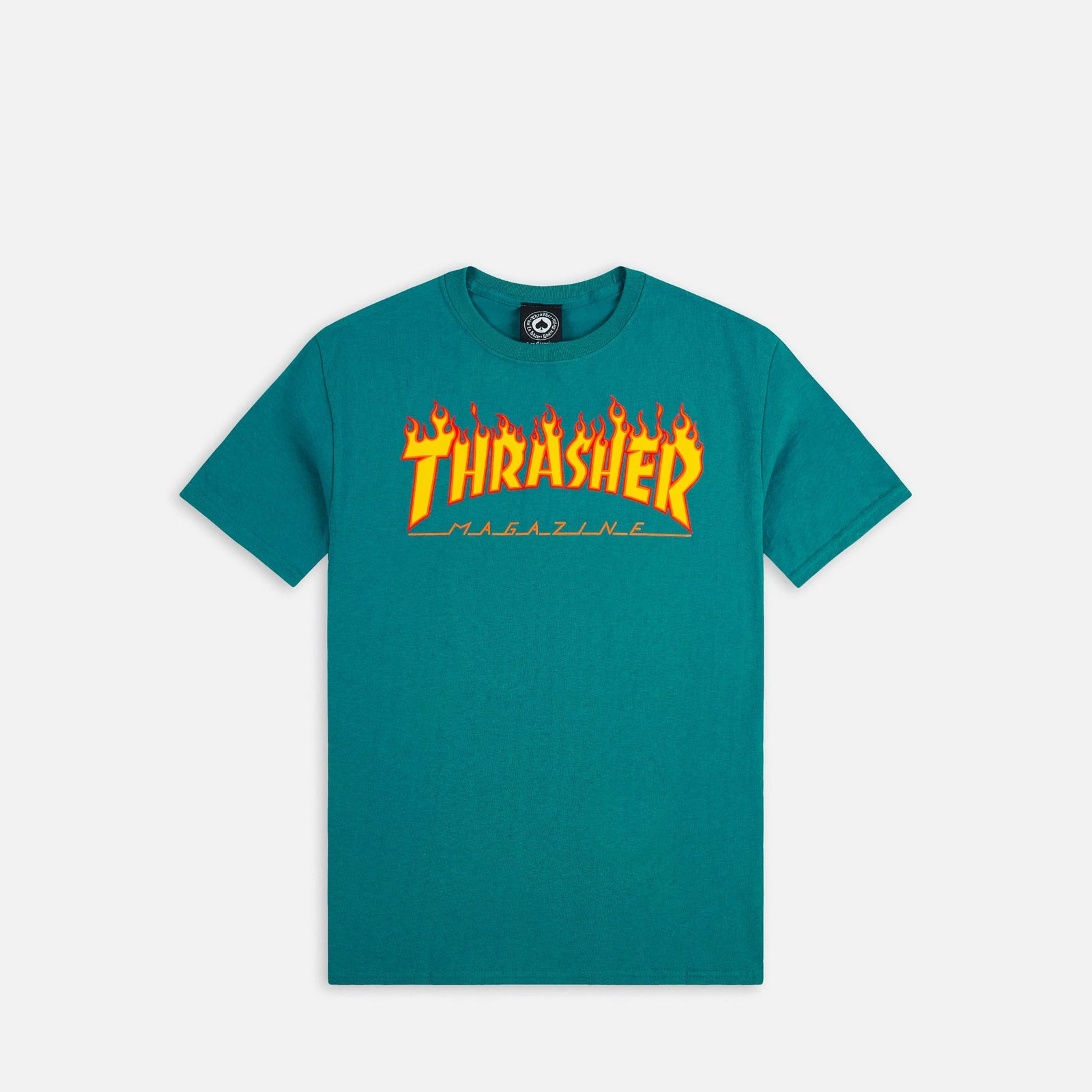 T-Shirt Thrasher Flame Galapagos Blue - SkateTillDeath.com