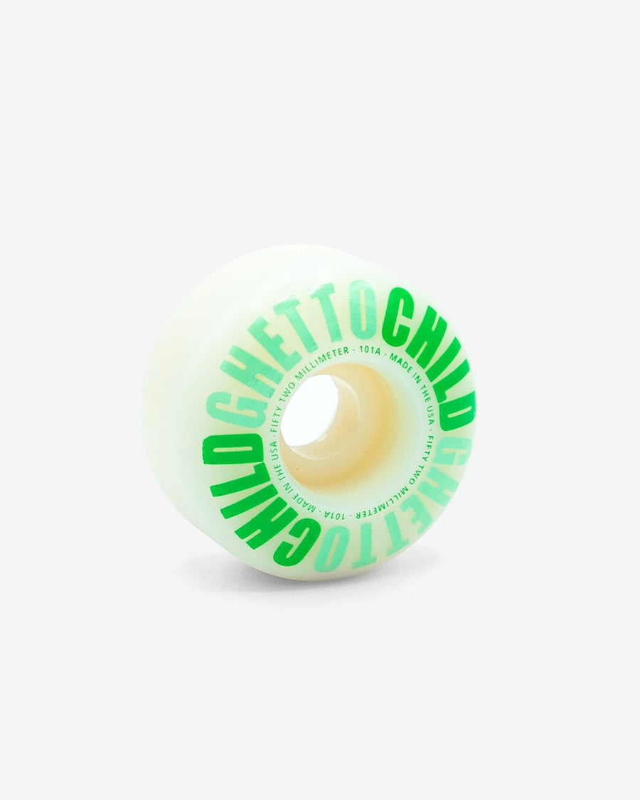 Ghettochild - Skateboard - Wheels - Classic Logo 52mm (Green) Wheels