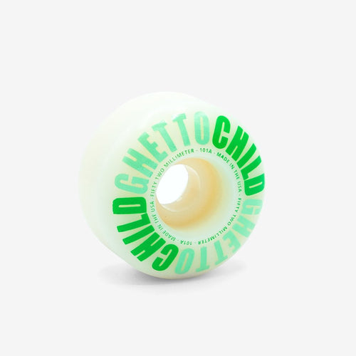 Load image into Gallery viewer, Ghettochild - Skateboard - Wheels - Classic Logo 52mm (Green) Wheels
