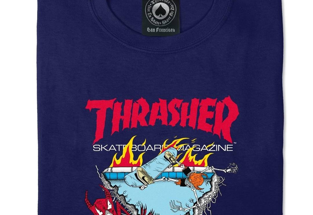 Thrasher T-ShirtNeckface 500 Navy Blue